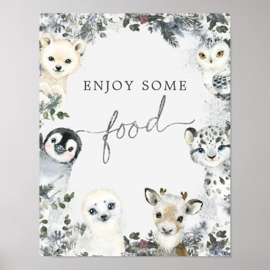 Poster Animal de l'Arctique Hiver Onederland 1er Annivers (Devant)