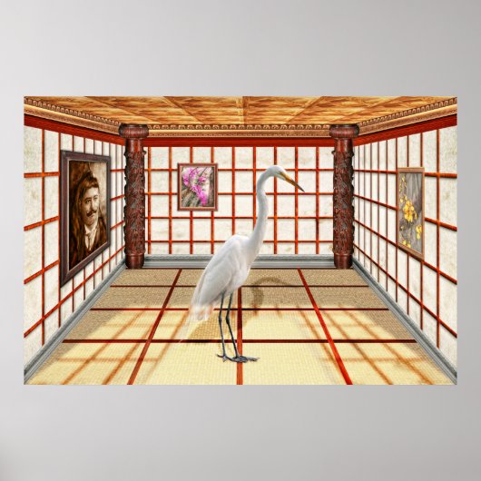 Poster Animal - L'Aigrette (Devant)