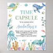 Poster Animal marin sous la mer Anniversaire heure Capsul (Devant)