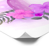 Poster animal mauve Fox Whimsical (Coin)