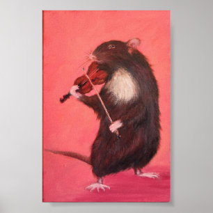 Poster animal, mignonne, animaux, aquarelle, drôle, natur