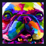 Poster Animal pop-art<br><div class="desc">Poster de Chien Coloré de Chien à Chien Français</div>