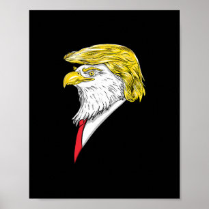 Poster Animal spirituel Donald Trump Aigle Cheveux
