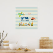 Poster Animal Toy Train Voiture et avion Little Explorer (Cuisine)