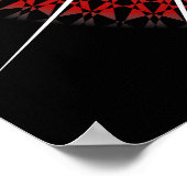 Poster Animal tribal Black Red Wolf (Coin)