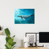 Poster AnimalABC "Blauwal" (Bureau à domicile)