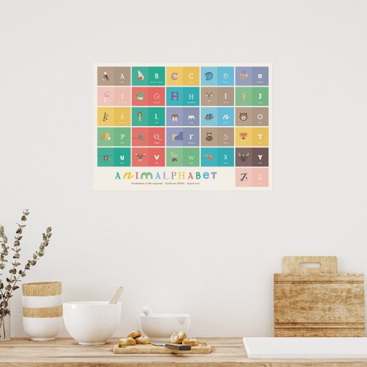 Poster Animalphabet (Cuisine)