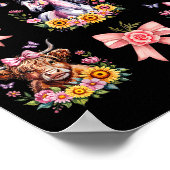 Poster Animals Cow Chicken Horse Tractor Flower Farm Wome (Coin)