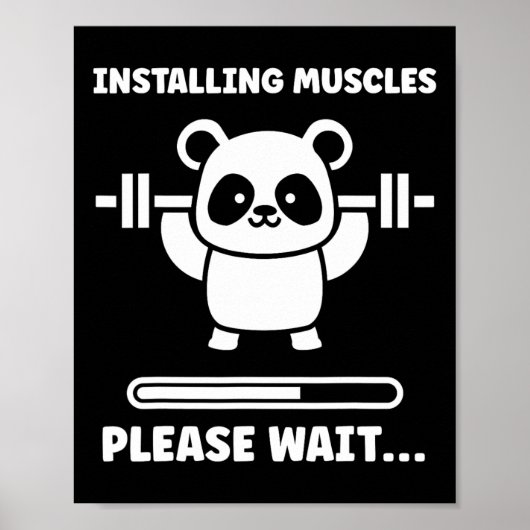 Poster Animals Installing Muscles Fitness Bodybuilding Ko (Devant)