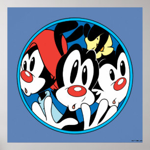 Poster Animaniacs   Warner Siblings Circle Graphic