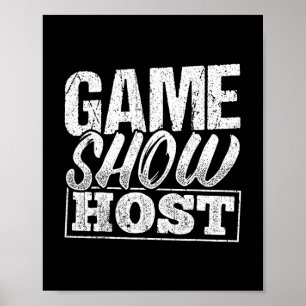 Poster Animateur de jeu télévisé - Joueur de soirée quiz