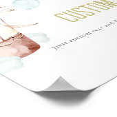 Poster Animaux à ballon à air chaud Baby shower Signes pe (Coin)