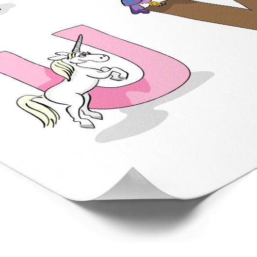 Poster Animaux-Alphabet (Coin)