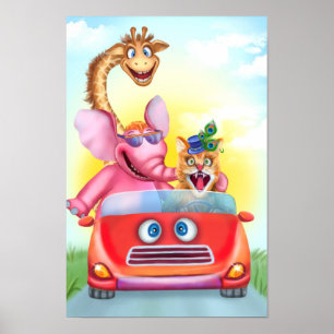 Poster Animaux amusants