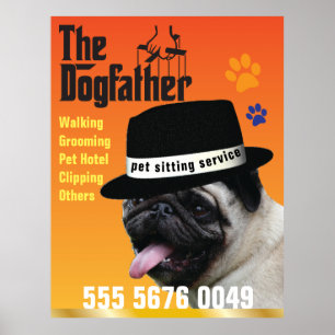 Poster Animaux assis 🐾 Dogfather Chien Walker Fiable