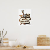Poster Animaux, Bonjour, (Cuisine)