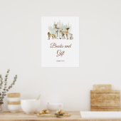 Poster Animaux Books et Symbole Cadeau (Cuisine)