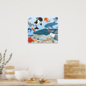 Poster Animaux caricaturaux (Cuisine)