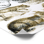 Poster Animaux carnivores (Coin)