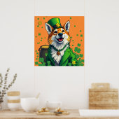 Poster Animaux chanceux déguisés - Saint Patrick’s Day Fu (Cuisine)