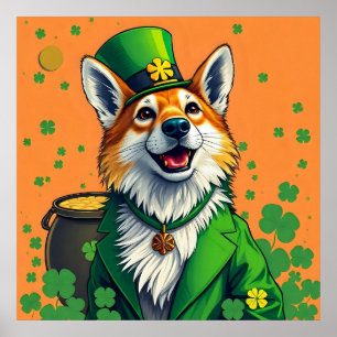 Poster Animaux chanceux déguisés - Saint Patrick’s Day Fu