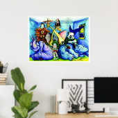 Poster animaux dans la chambre (Bureau à domicile)