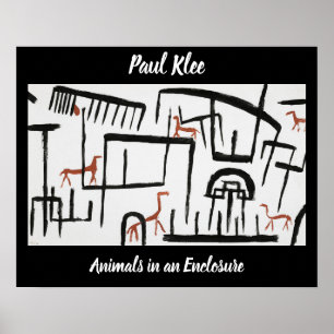 Poster Animaux dans un boîtier par Paul Klee