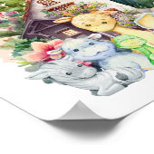 Poster Animaux de bébé mignons et leur maison heureuse |  (Coin)