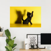 Poster Animaux de bébés cutest | Black Cat Jouer (Bureau à domicile)