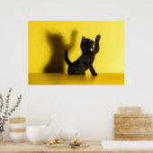 Poster Animaux de bébés cutest | Black Cat Jouer (Cuisine)
