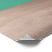 Poster Animaux de bébés cutest | Corgi sur Turquoise (Coin)