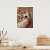 Poster Animaux de bébés cutest | Ginger Kitten Yawning (Cuisine)