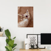 Poster Animaux de bébés cutest | Ginger Kitten Yawning (Bureau à domicile)