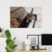 Poster Animaux de bébés cutest | Kitten sur piano (Bureau à domicile)