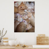 Poster Animaux de bébés cutest | Orange Kitten Pile (Cuisine)