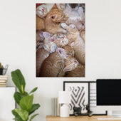 Poster Animaux de bébés cutest | Orange Kitten Pile (Bureau à domicile)