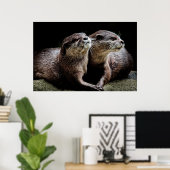 Poster Animaux de bébés cutest | Otters tenant les mains (Bureau à domicile)