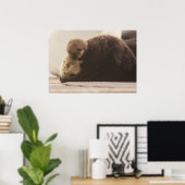 Poster Animaux de bébés cutest | Pompe Otter nouveau-né (Bureau à domicile)