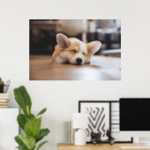Poster Animaux de bébés cutest | Sleepy Corgi (Bureau à domicile)