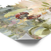 Poster Animaux de bois Baby shower de linge Bienvenue (Coin)