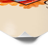 Poster Animaux de bois d'action amicale Feuilles d'automn (Coin)