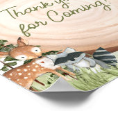 Poster Animaux de bois Merci à tranche de bois pour venir (Coin)