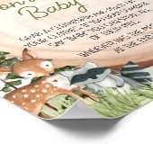 Poster Animaux de bois tranche de bois ne pas dire bébé (Coin)