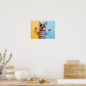 Poster Animaux de compagnie dans des lunettes de soleil é (Cuisine)