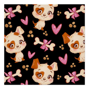 Poster Animaux de compagnie motifs mignonne Amoureux chio