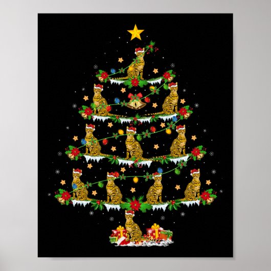 Poster Animaux de compagnie Noël Lumières Père Noël Benga (Devant)