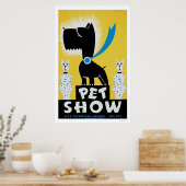 Poster Animaux de compagnie Show Chien Chat 1937 WPA (Cuisine)