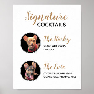 Poster Animaux de compagnie Signature Boissons Mariage Co