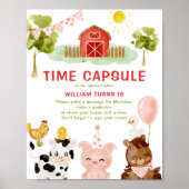 Poster Animaux de ferme Barnyard Anniversaire Heure Capsu (Devant)
