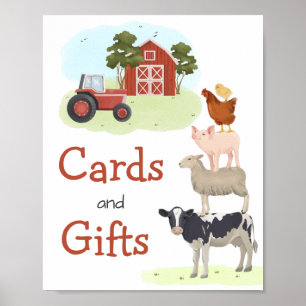 Poster Animaux de ferme Barnyard Bienvenue Anniversaire
